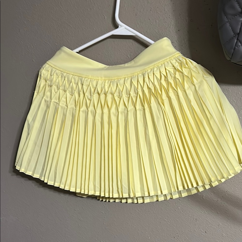 EleVen by Venus Williams Yellow Mini Skater Skirt